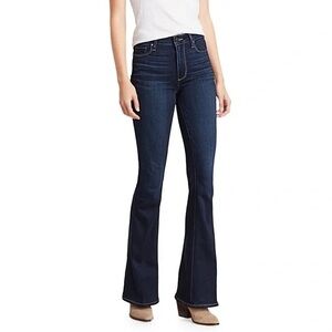 PAIGE High Rise Bell Canyon Flare Jeans Dream Catcher Dark Wash Size 25
